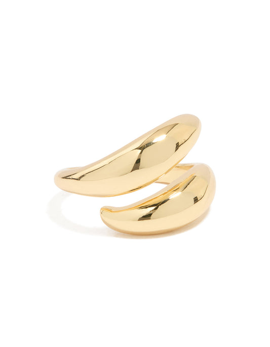 Gold Plated Double Layered Twist Ring