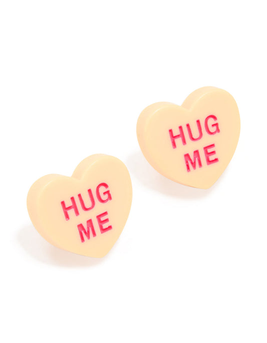 Acrylic Candy 'Hug Me' Stud Earrings