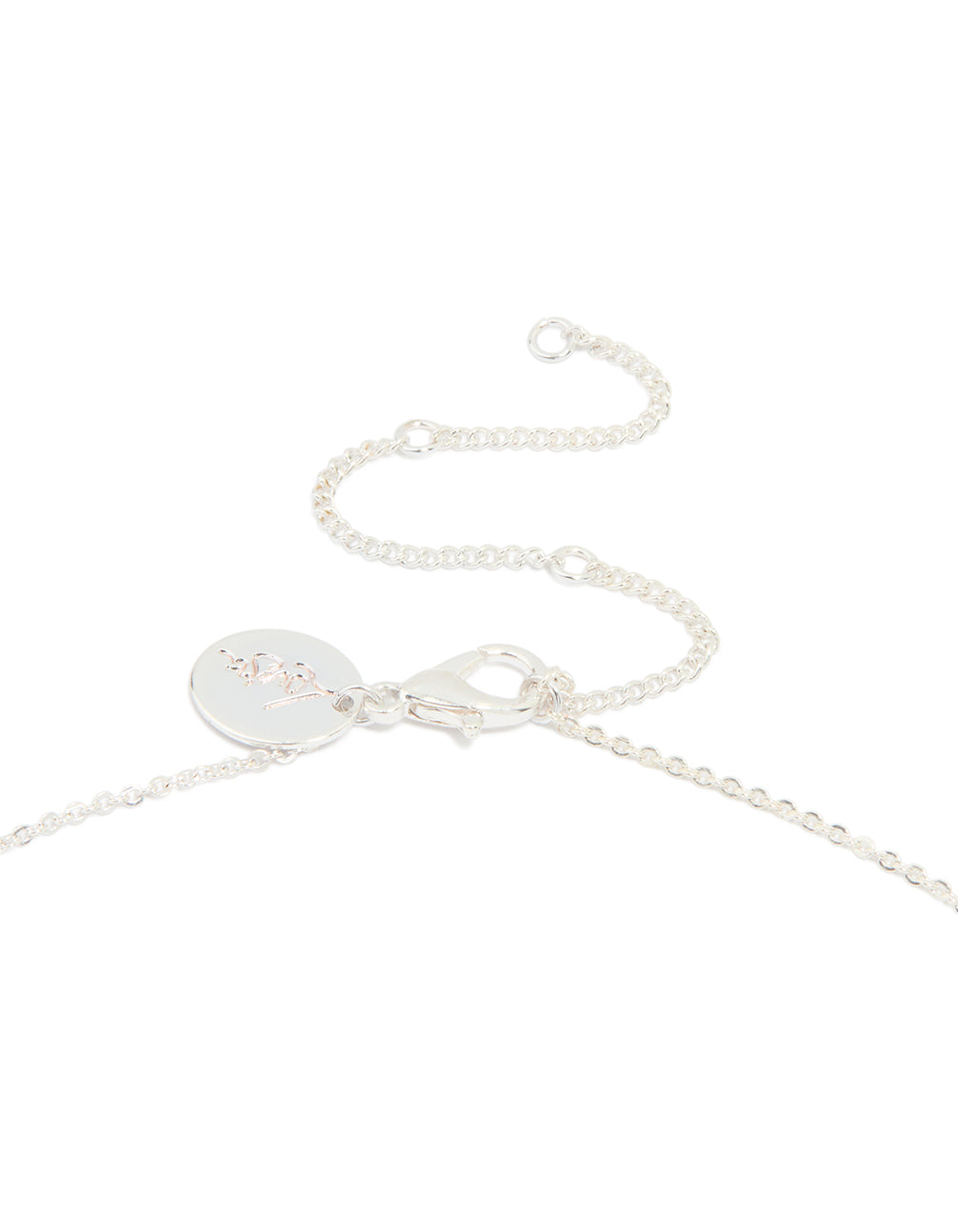 Silver Plated Cubic Zirconia Flower Pendant Necklace