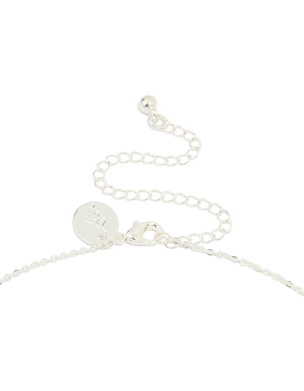 Silver Plated Mother Of Pearl & Cubic Zirconia Butterfly Y-Necklace
