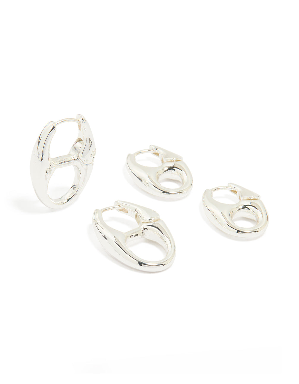 Silver Soda Tab Hoop Earrings 2-Pack