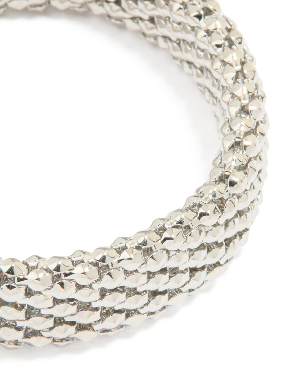 Silver Honeycomb Stretch Bracelet