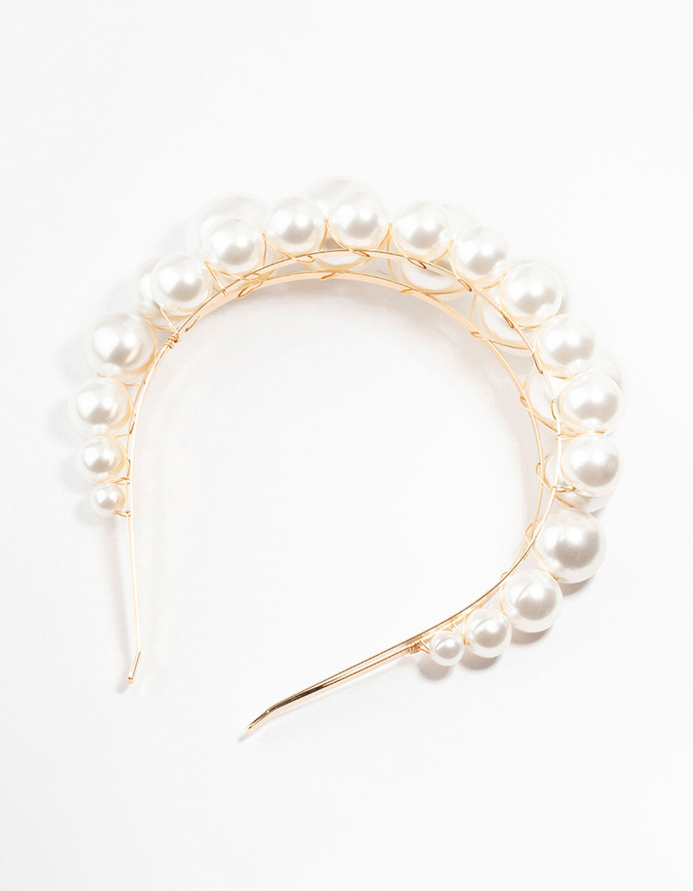 Gold Pearl Layered Headband