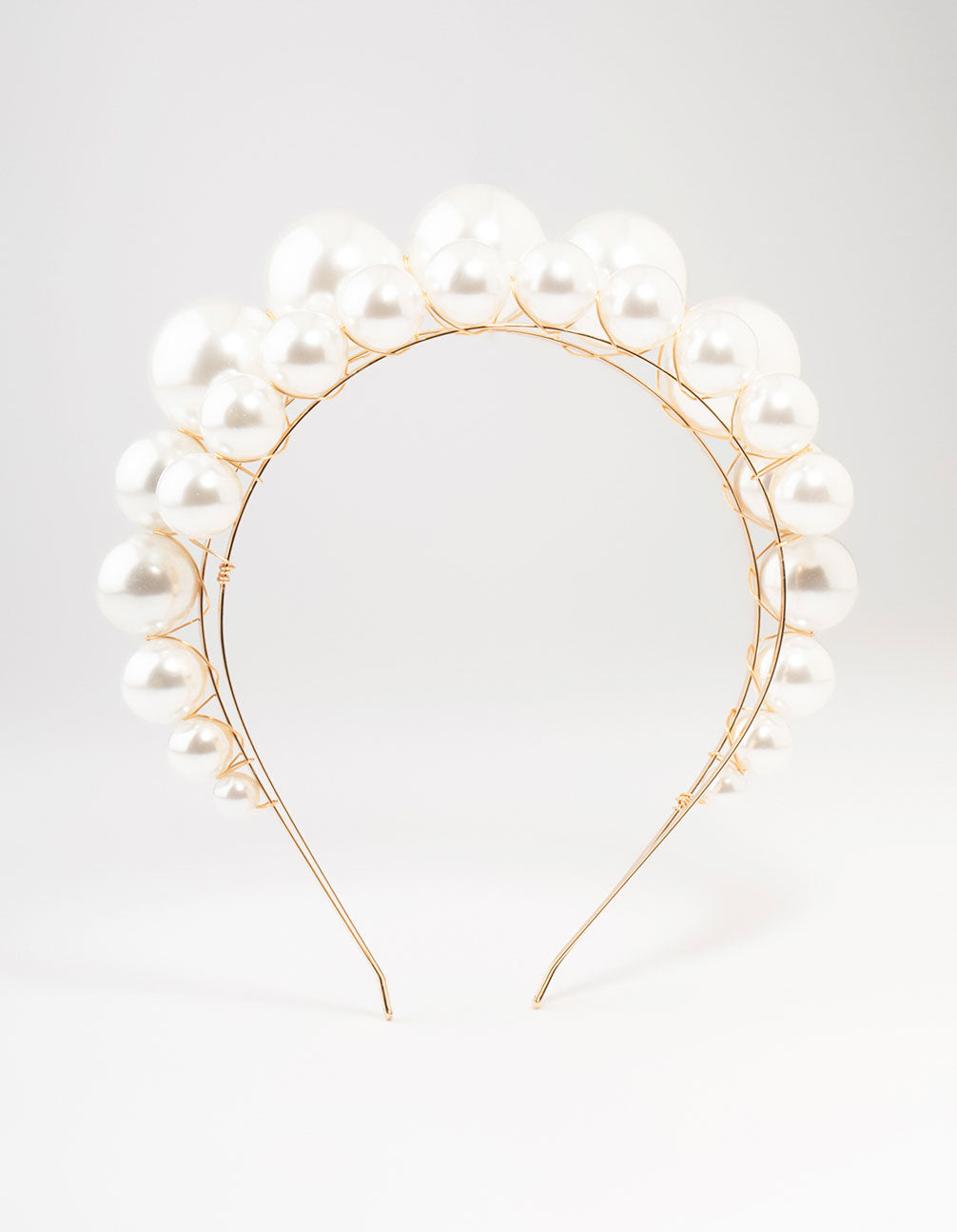 Gold Pearl Layered Headband