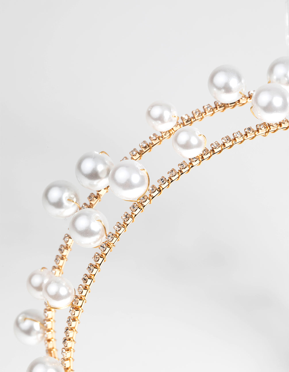 Gold Scattered Pearl Layered Headband