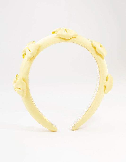 Lemon Yellow Mini Bow Headband