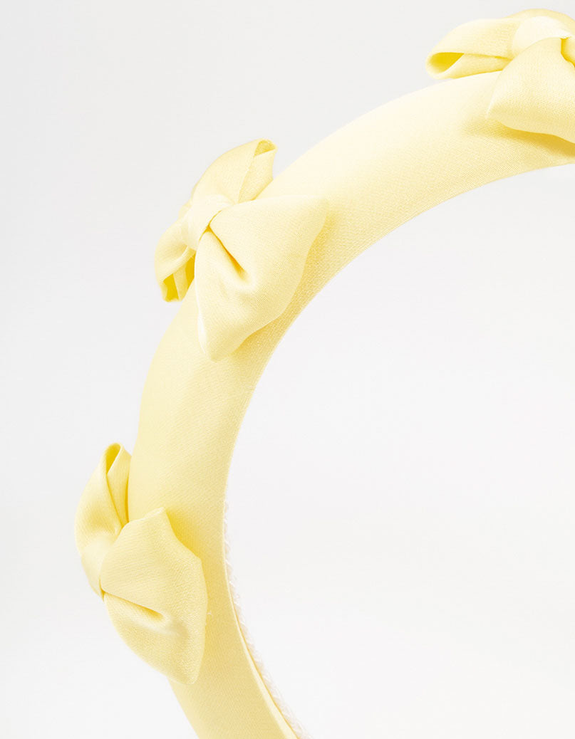 Lemon Yellow Mini Bow Headband