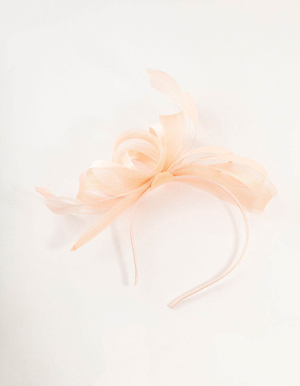 Pink Metallic Feather Fascinator