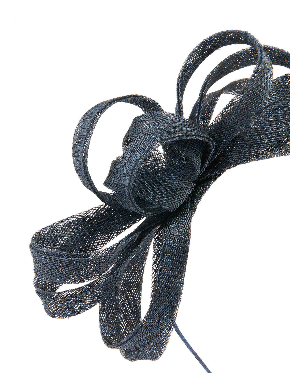 Navy Sinamay Loop Fascinator