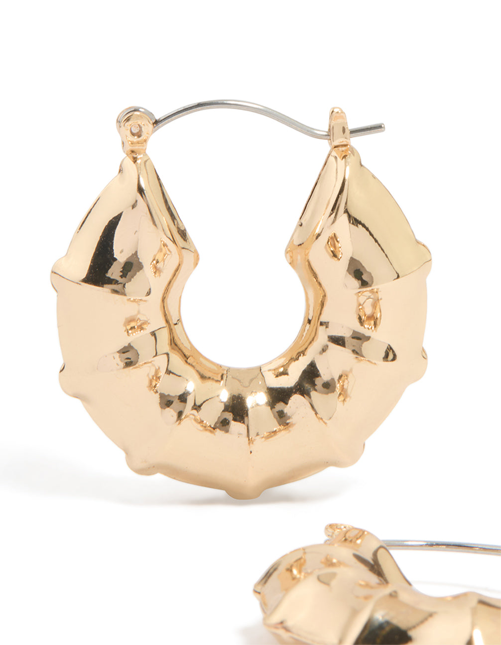 Gold Mini Bamboo Hoop Earrings