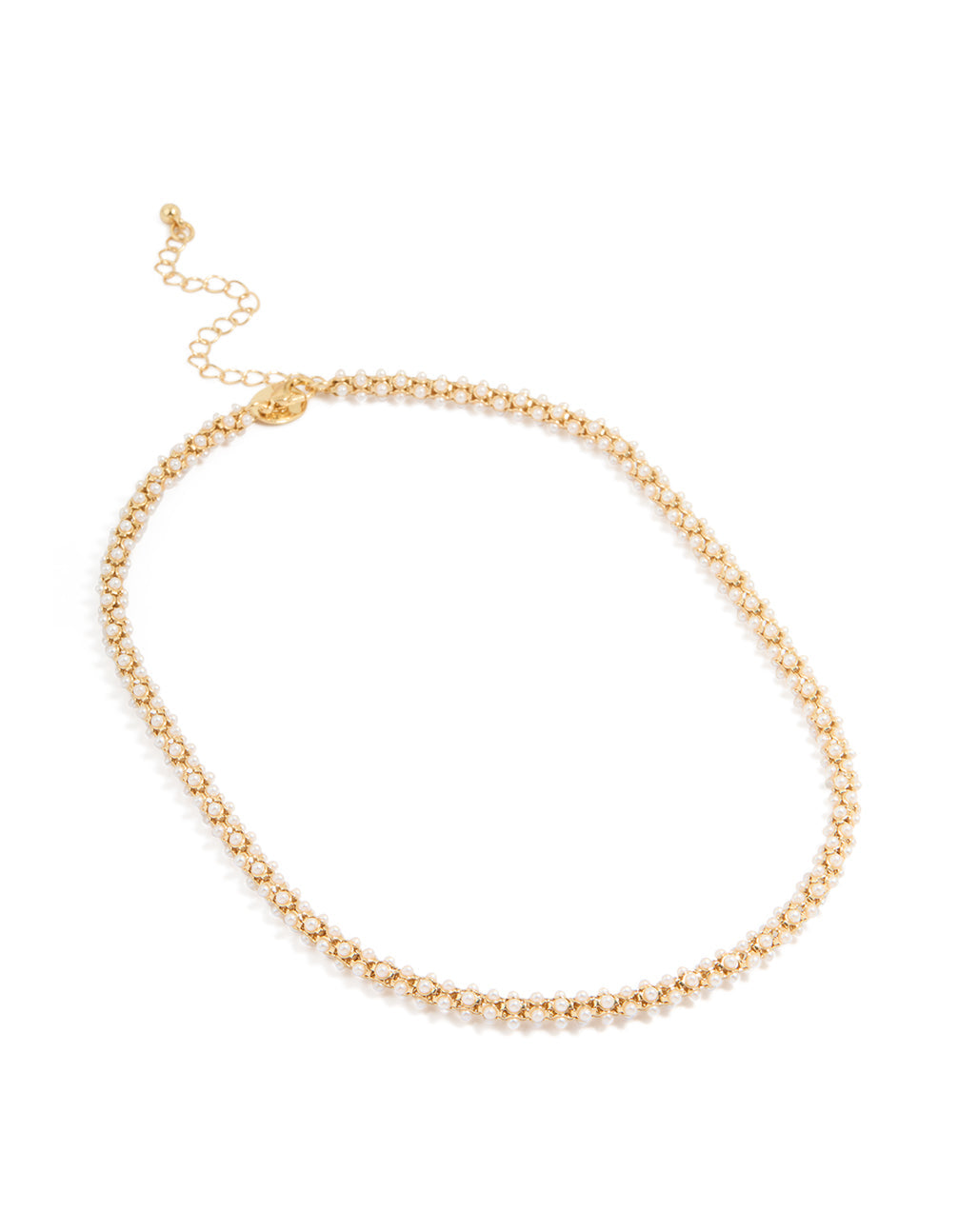 Gold Plated Pearl Station Necklace