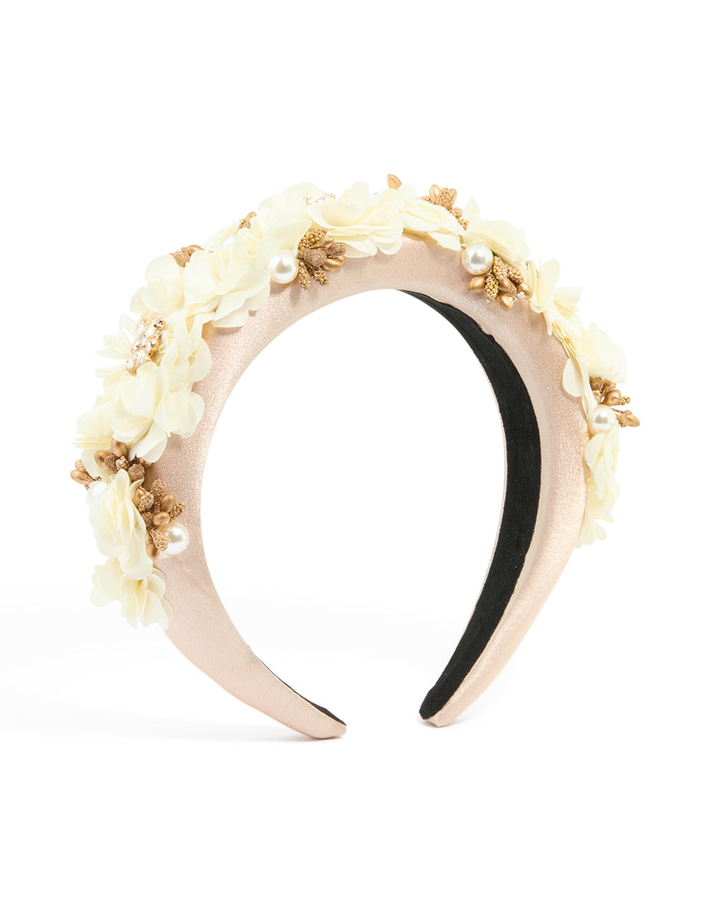 Blush Pink Fabric Mini Flower Cluster Headband