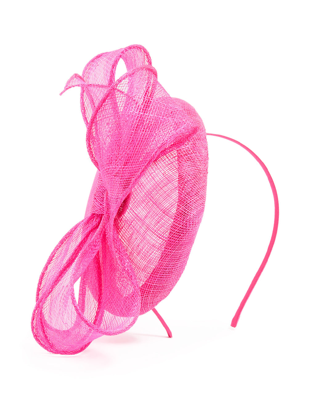 Pink Sinamay Bow Pillbox Fascinator