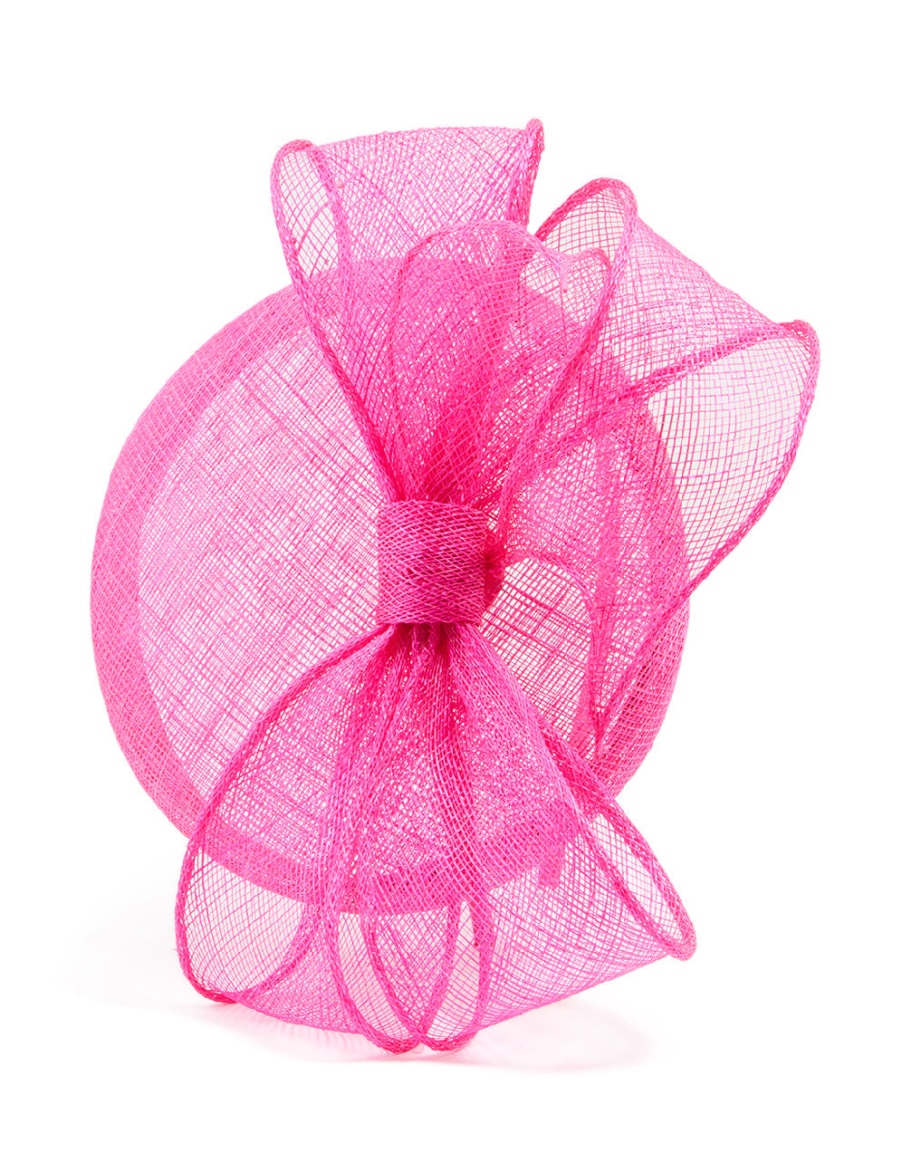 Pink Sinamay Bow Pillbox Fascinator
