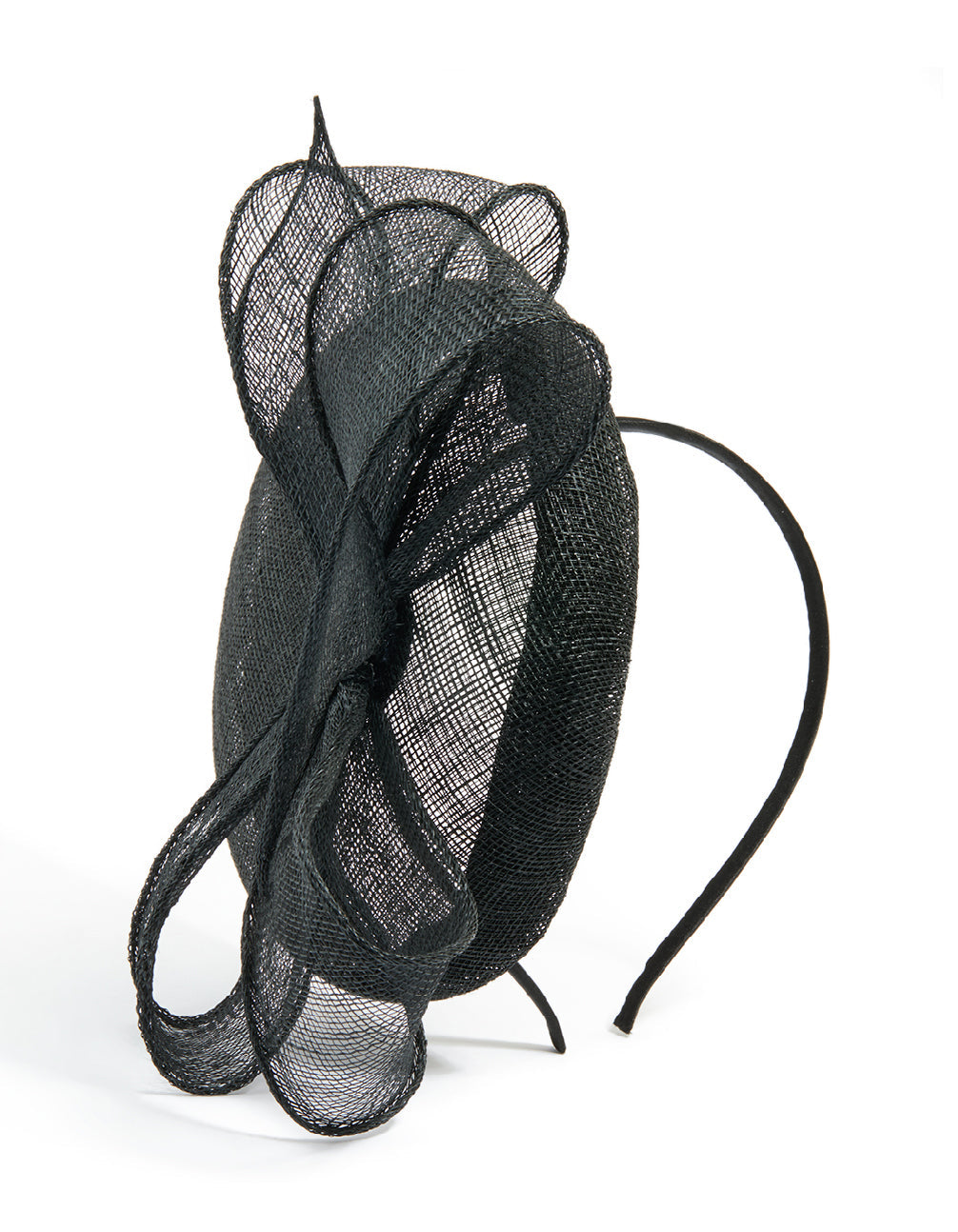 Black Sinamay Bow Pillbox Fascinator