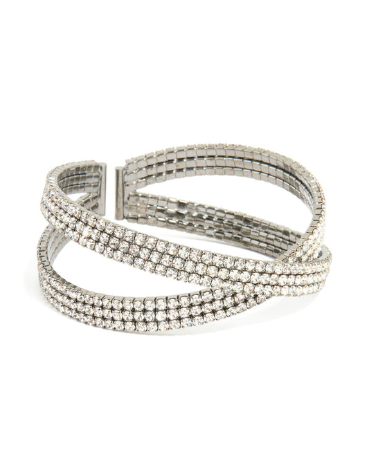 Gunmetal Twisted Wrist Cuff
