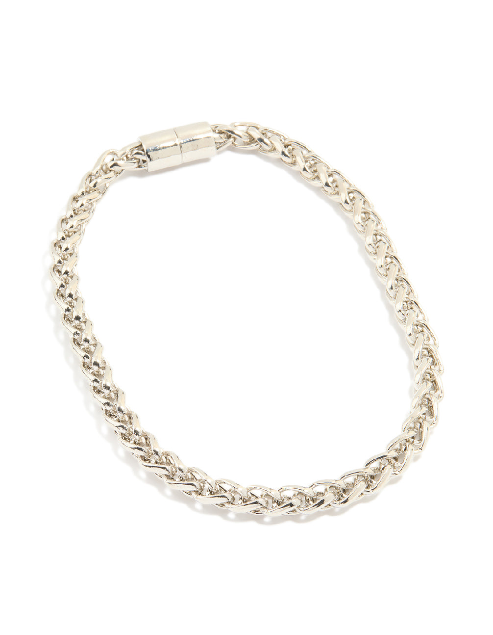 Silver Thick Magnetic Clasp Spiga Necklace
