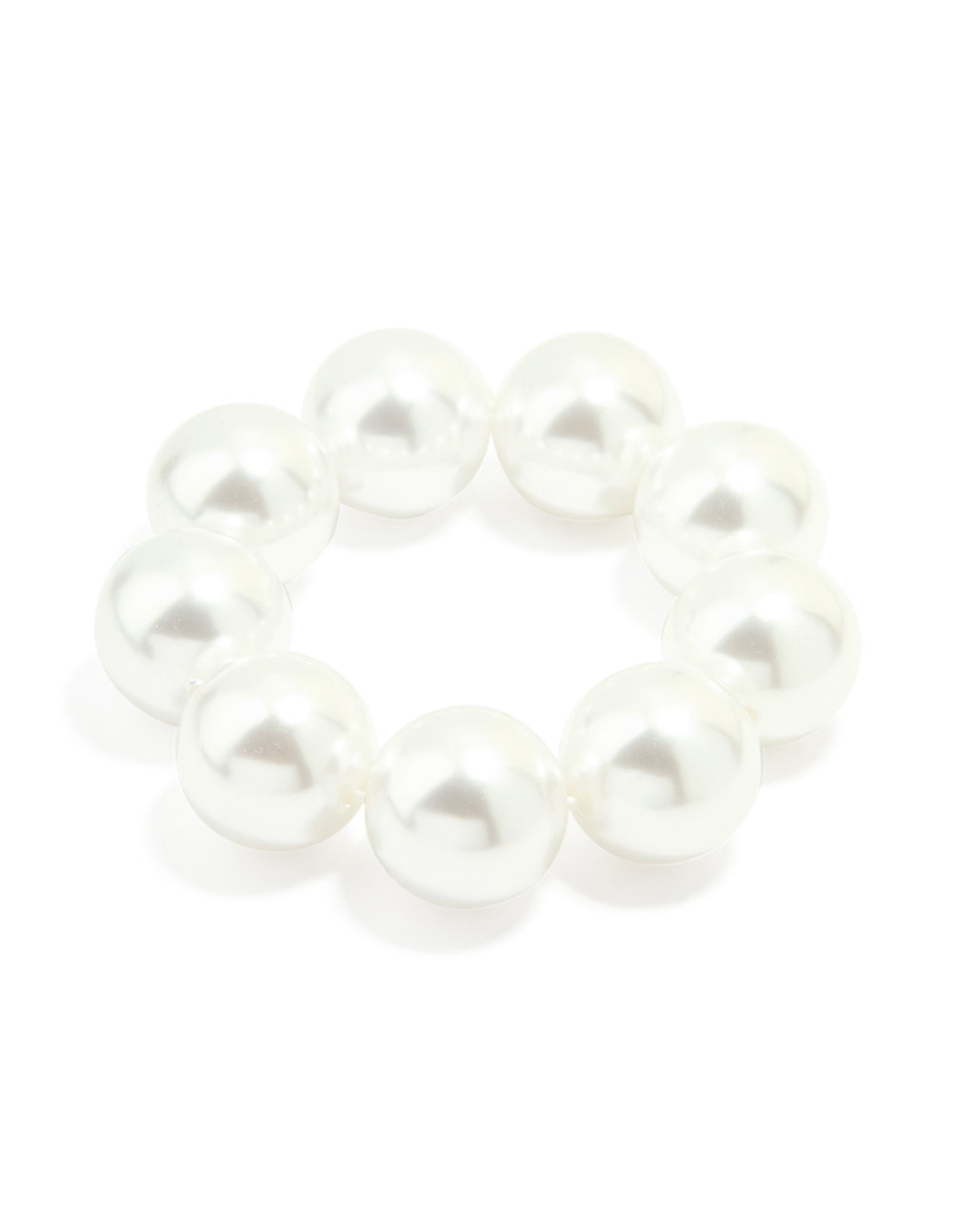 Silver Pearl Stretch Bracelet
