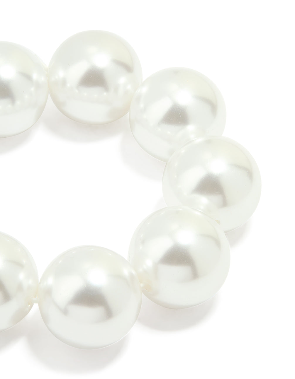 Silver Pearl Stretch Bracelet