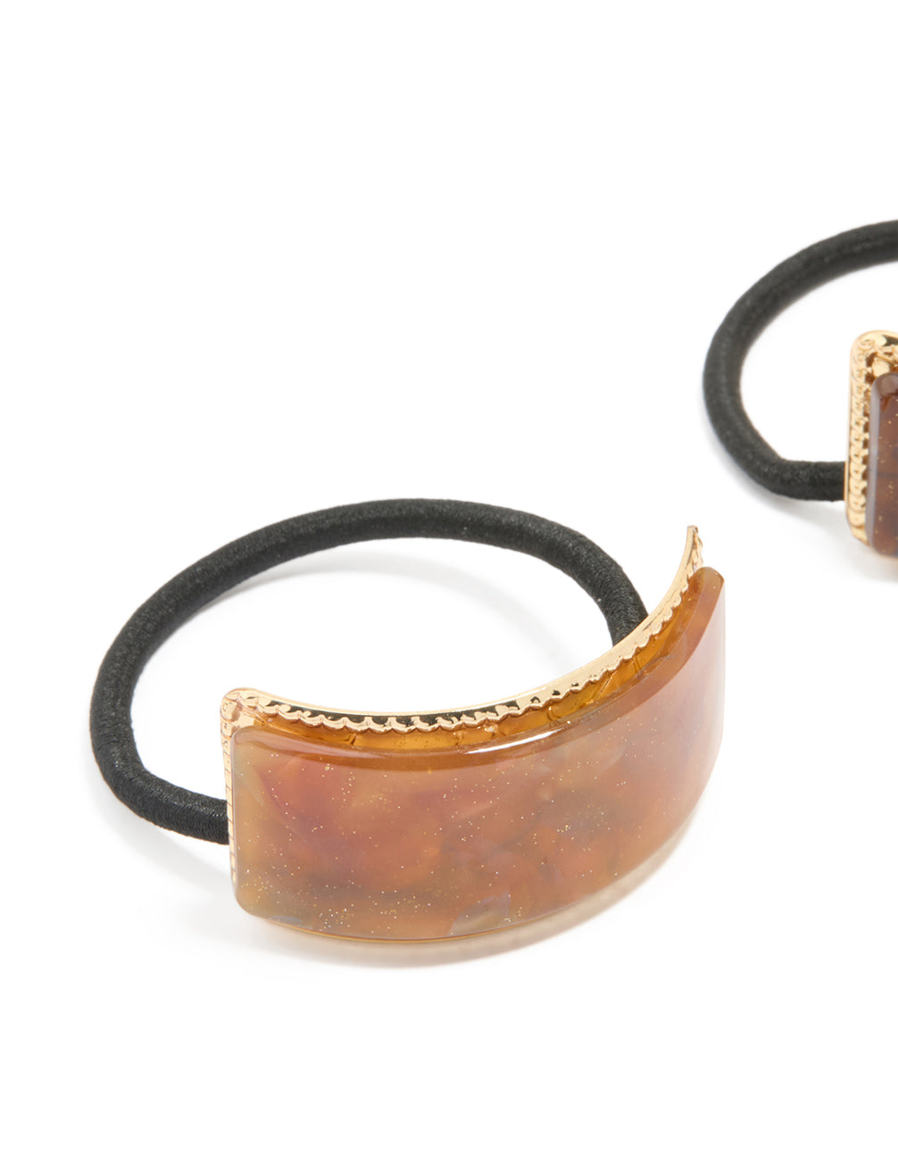 Acrylic & Metal Detail Hair Ties 2-Pack