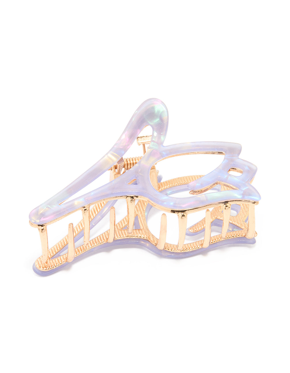 Gold Acrylic Edge Tulip Claw Clip
