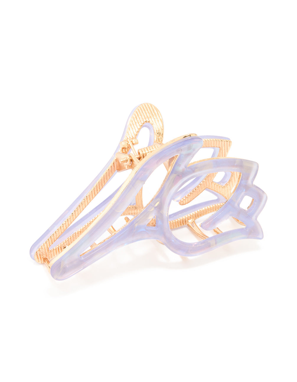 Gold Acrylic Edge Tulip Claw Clip
