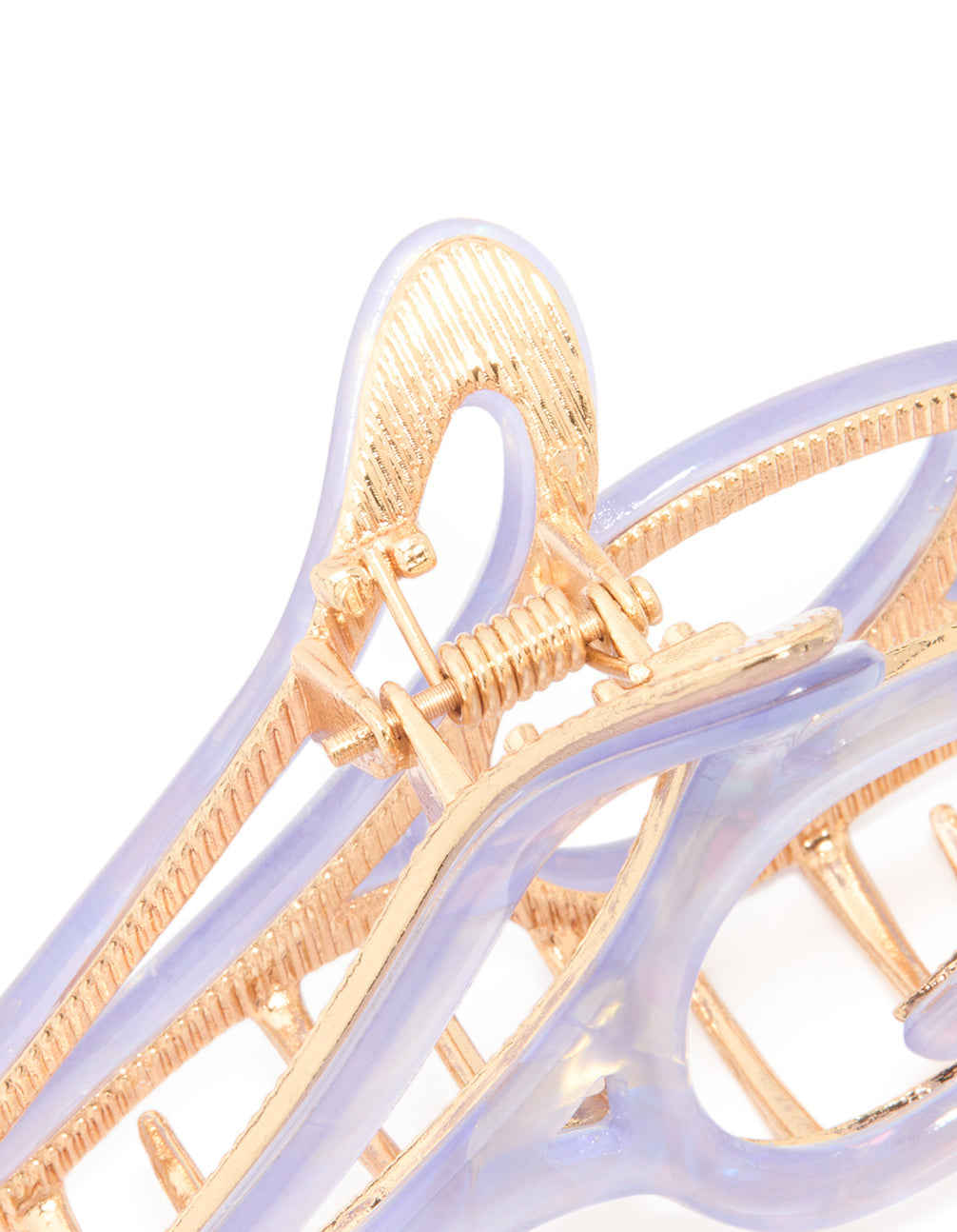 Gold Acrylic Edge Tulip Claw Clip