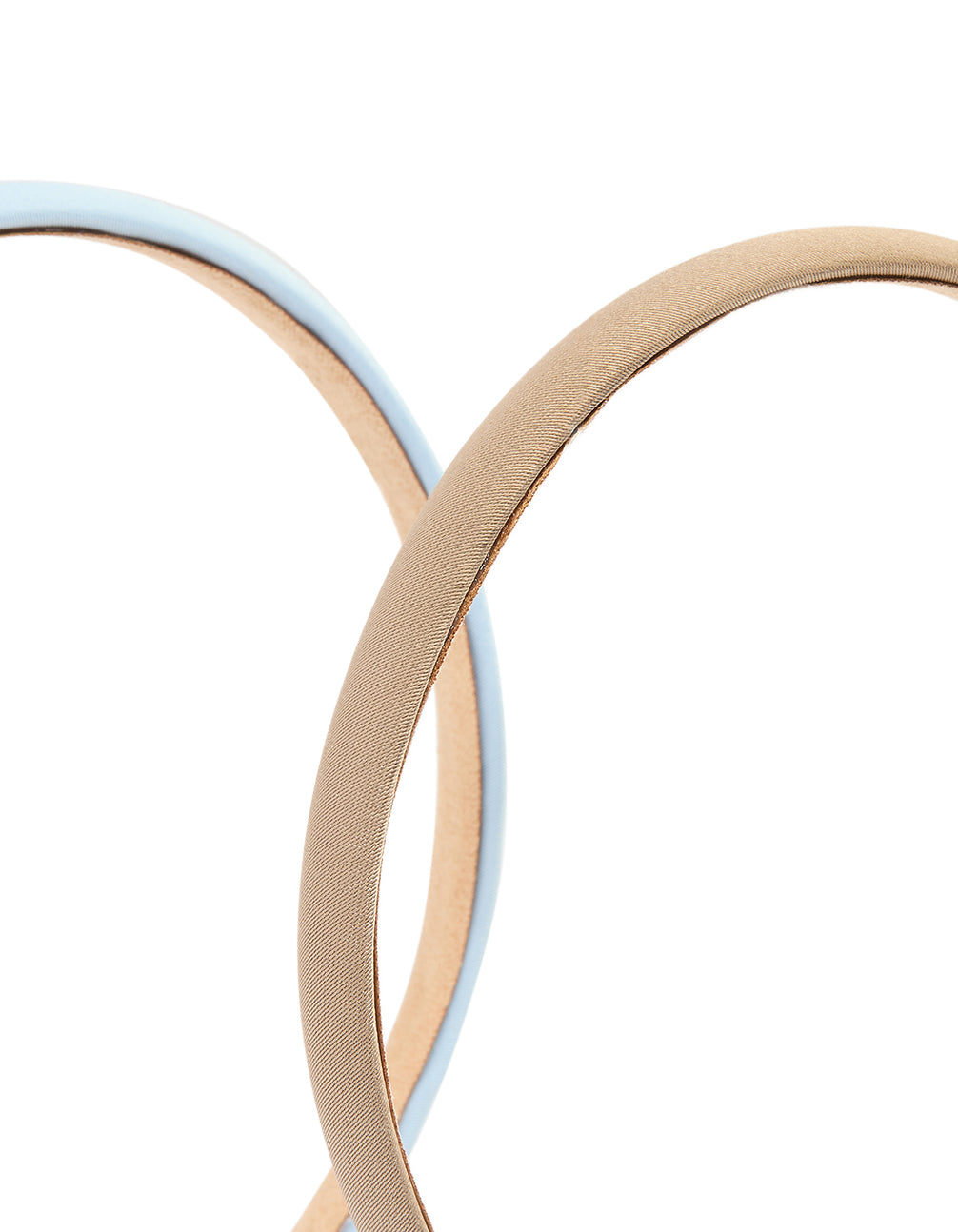 Blue & Tan Narrow Fabric Headbands 2-Pack