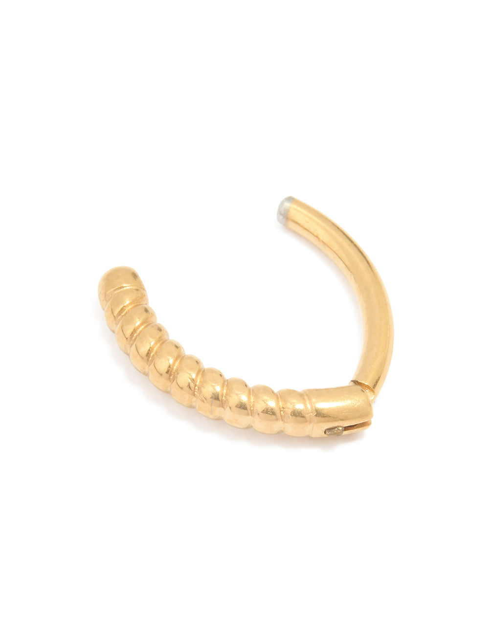 Gold Plated Titanium Twisted Half Hoop Belly Ring
