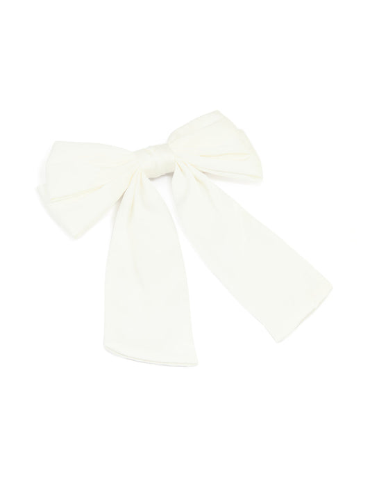 White Medium Bow Clip