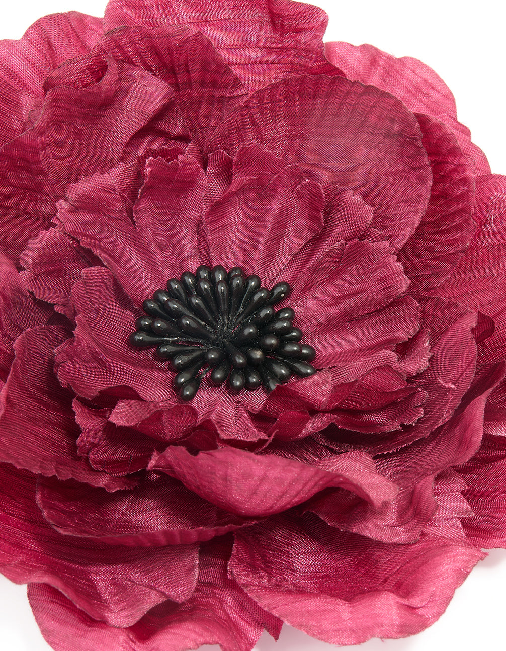 Red Large Fabric Poppy Flower Corsage Brooch