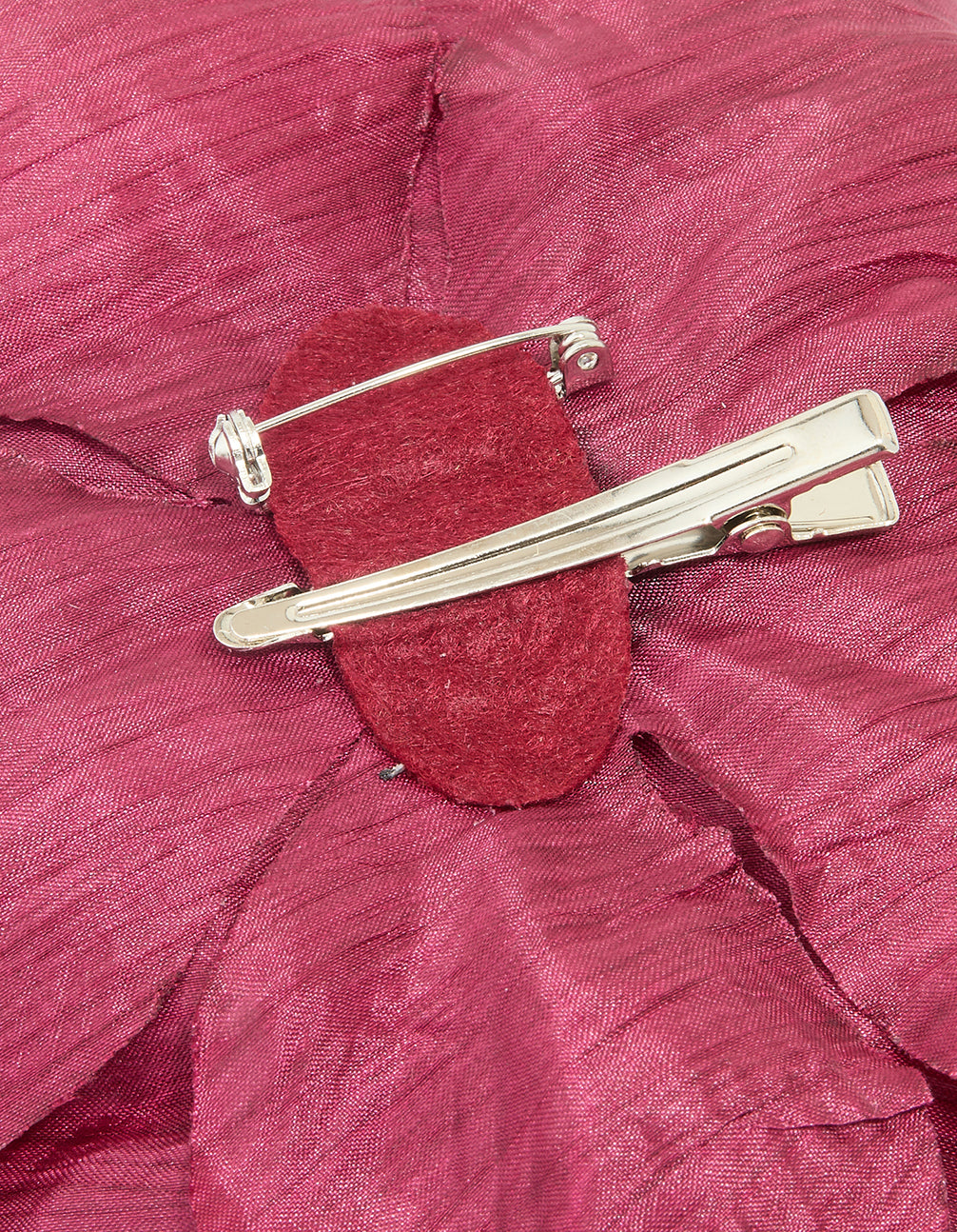 Red Large Fabric Poppy Flower Corsage Brooch
