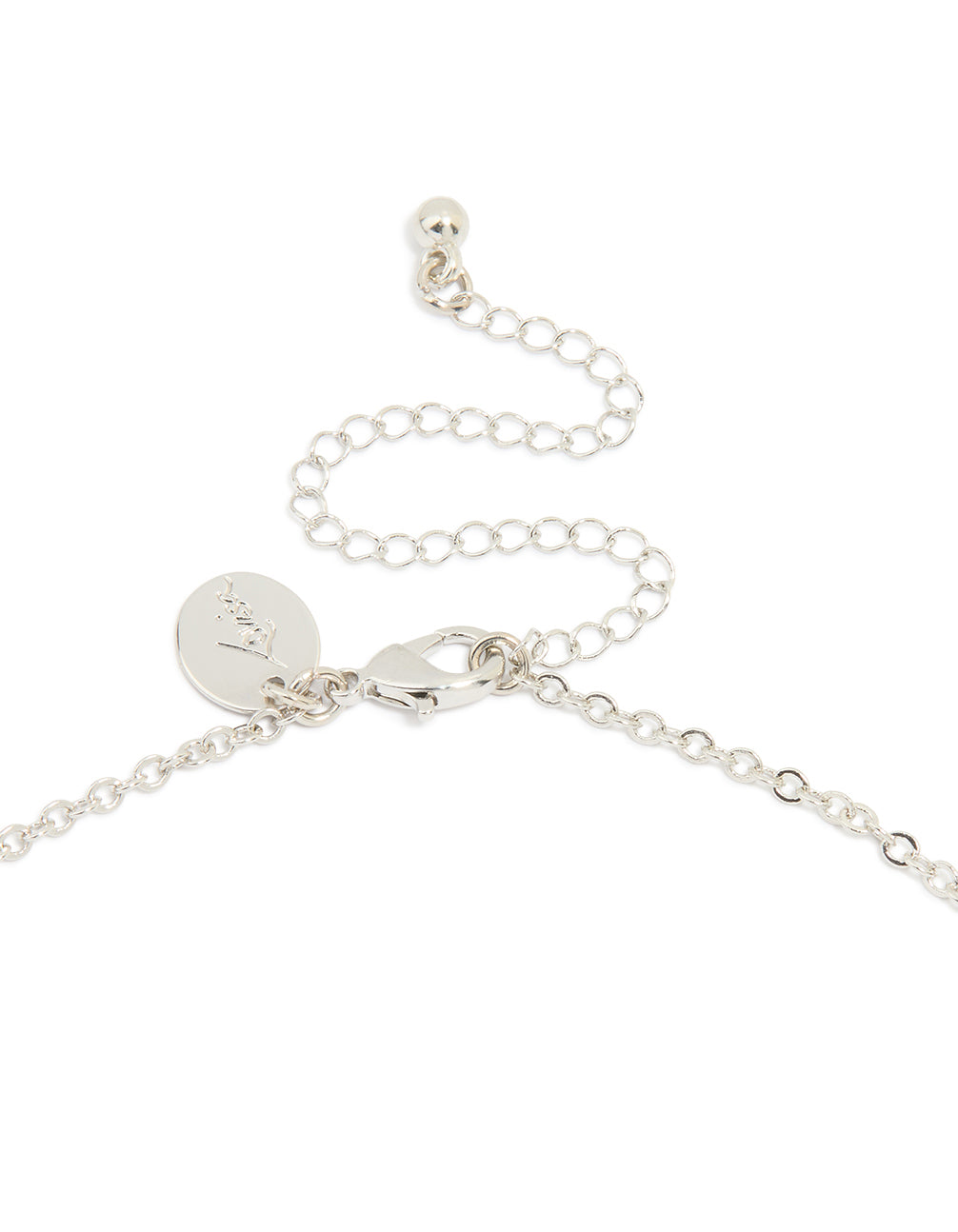 Silver Cubic Zirconia Floral Cluster Necklace