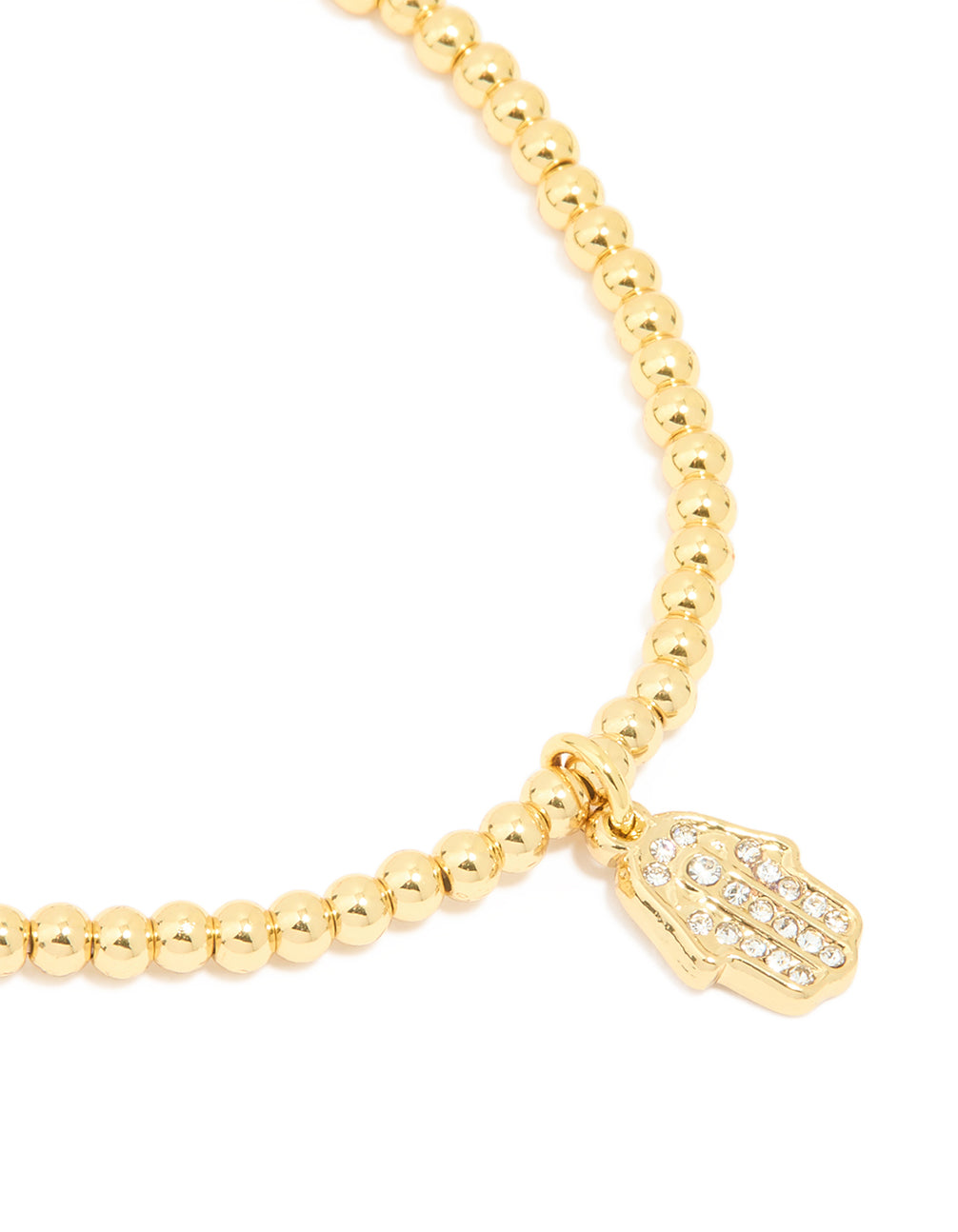 Waterproof Gold Plated Stainless Steel Hamsa Stretch Bracelet