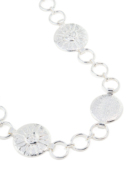 Silver Celestial Sun Linked Belt