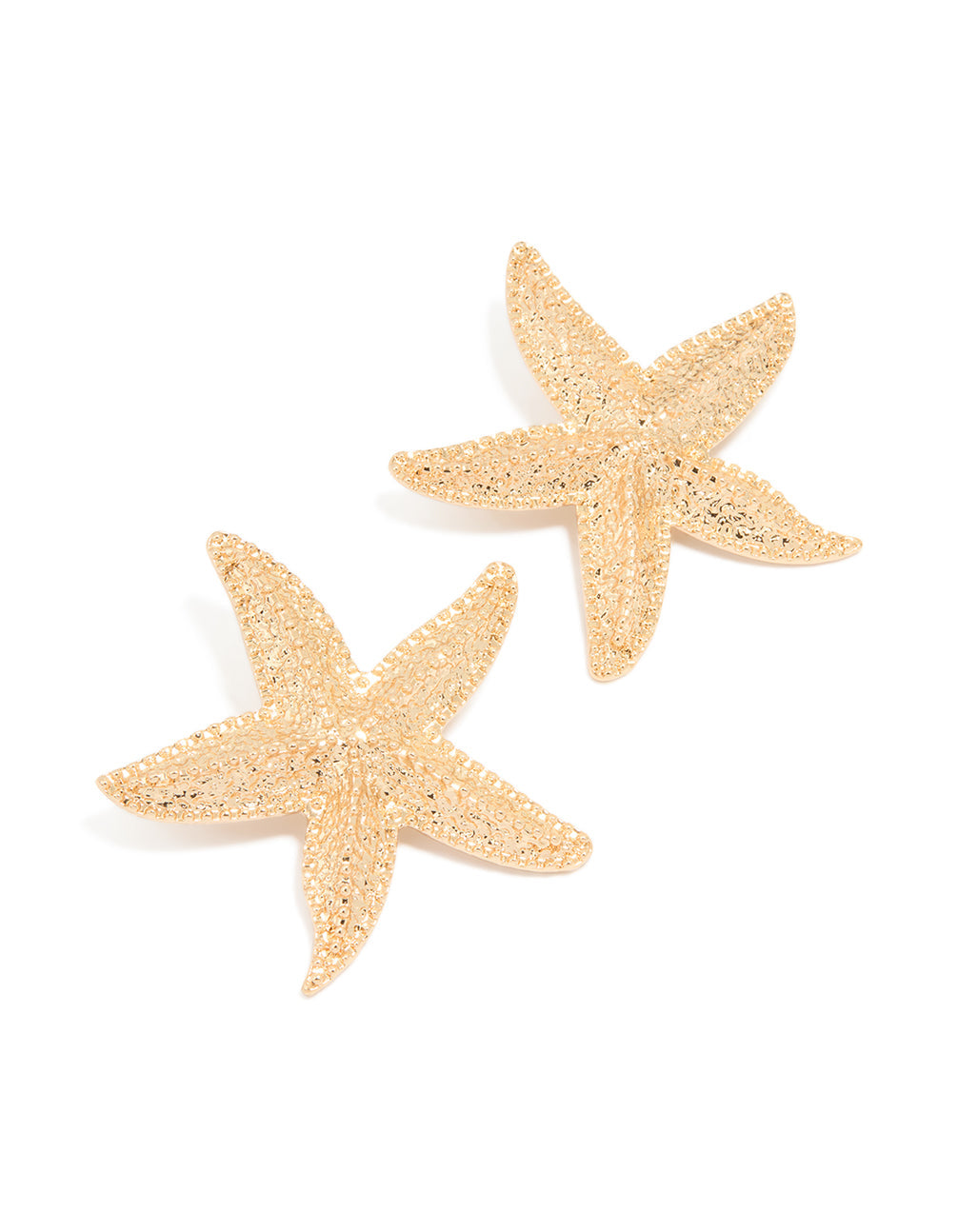 Gold Starfish Stud Earrings