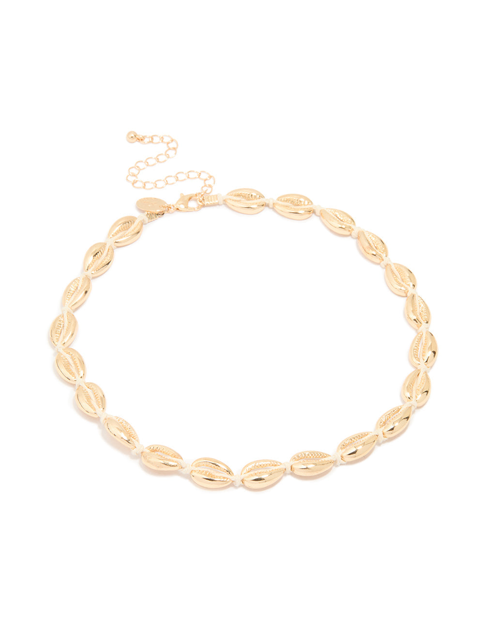 Gold Cowry Shell Short Necklace