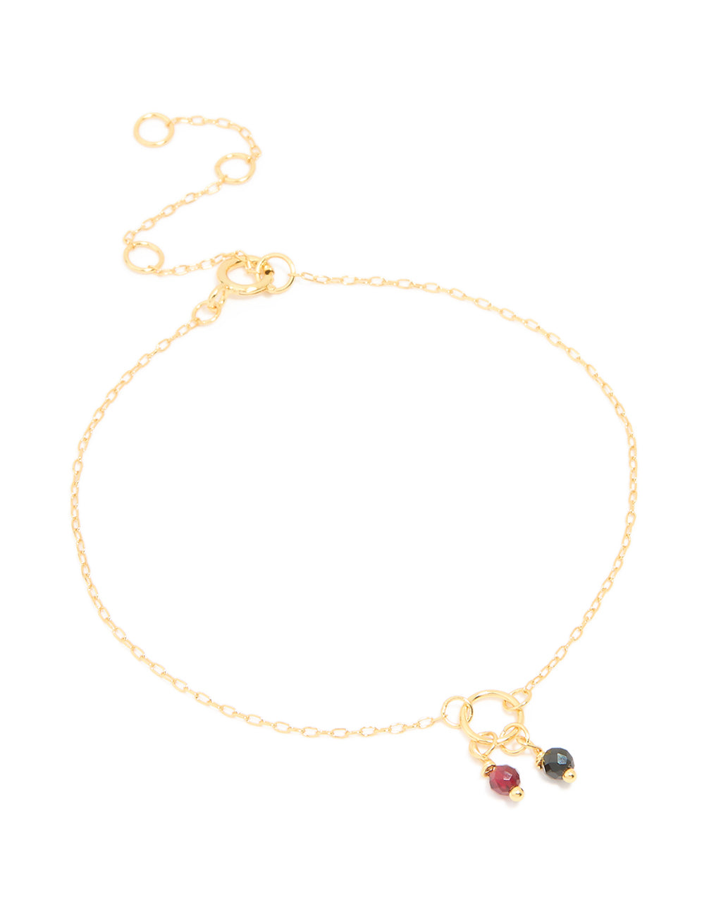Gold Plated Sterling Silver Cubic Zirconia Double Stone Bracelet