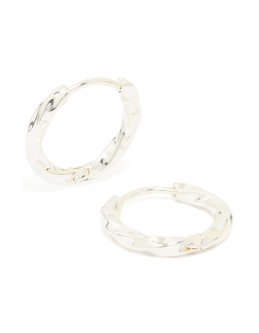Waterproof Stainless Steel Twisted Hoop Earrings