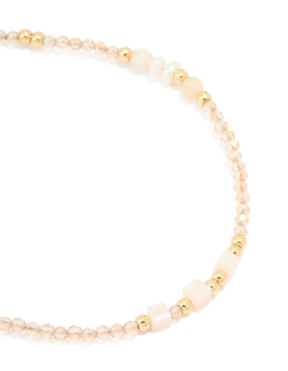 Gold Plated Freshwater Pearl Dainty Beaded Bracelet