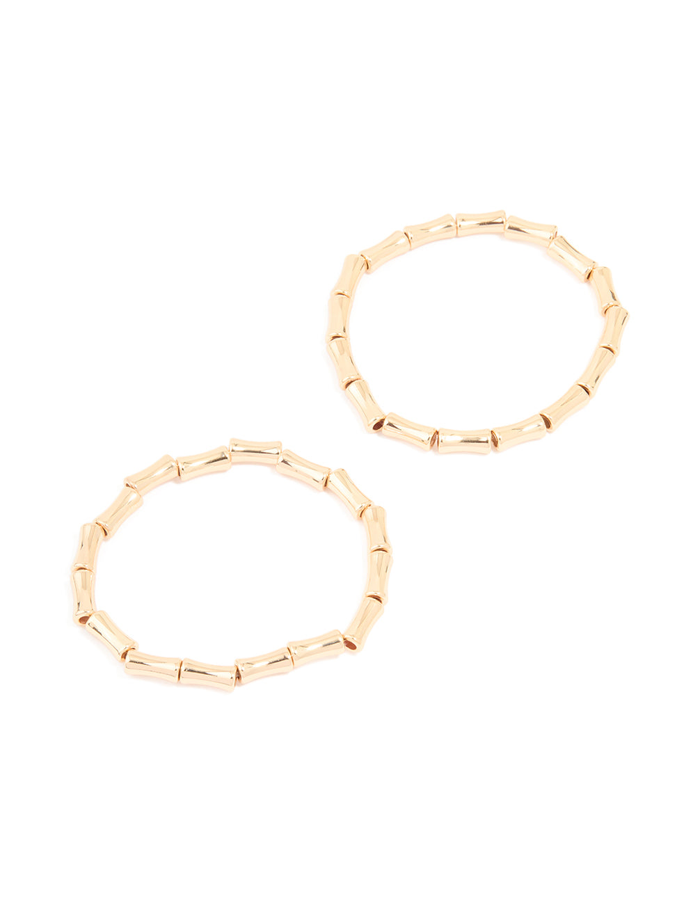 Gold Bamboo Stretch Bracelets 2-Pack