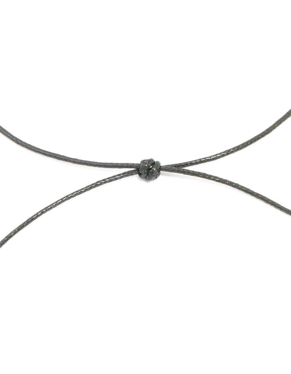 Black Coated Metal Baby Pebble Orb Cord Necklace