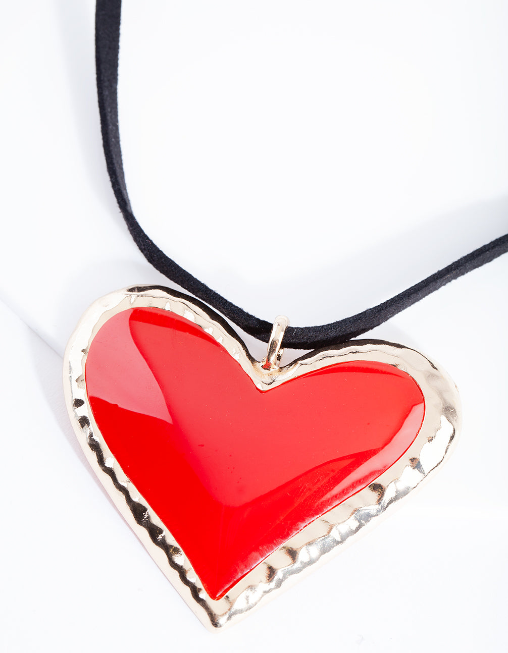 RED SG HEART PNDNT LONG NL