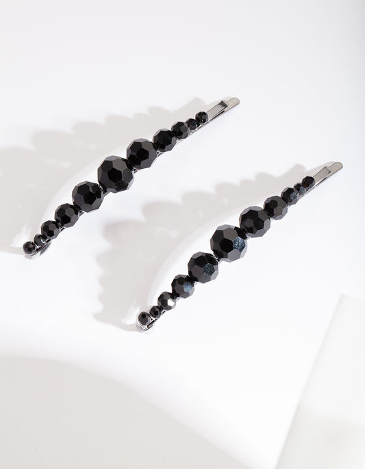 BDBL GM BLK GLASS BEAD 2PK