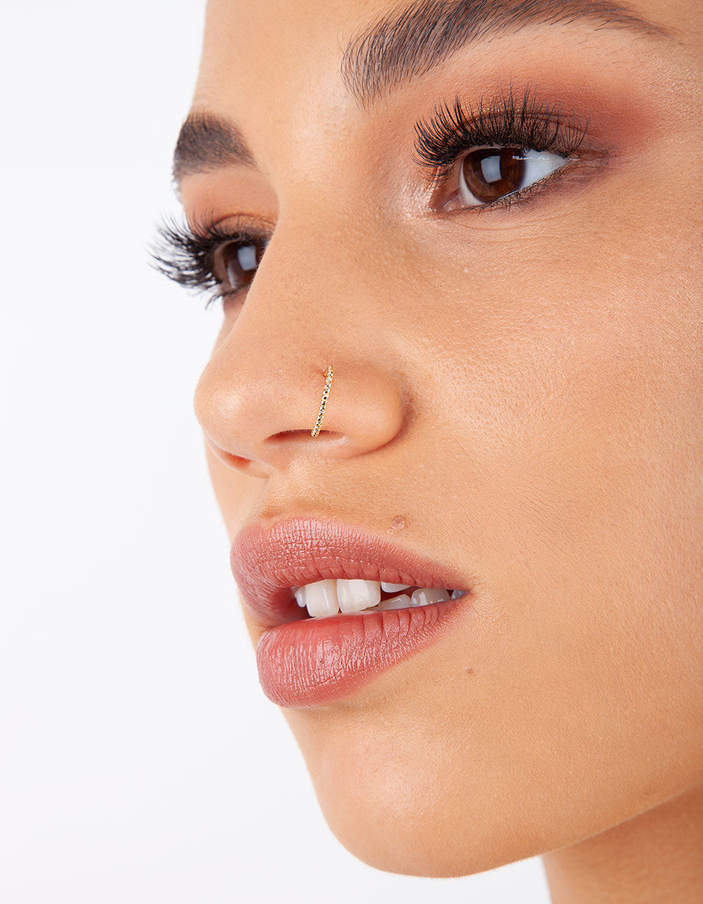 MIXED METAL DIACUT LIP NOSE AND EAR HOOPS