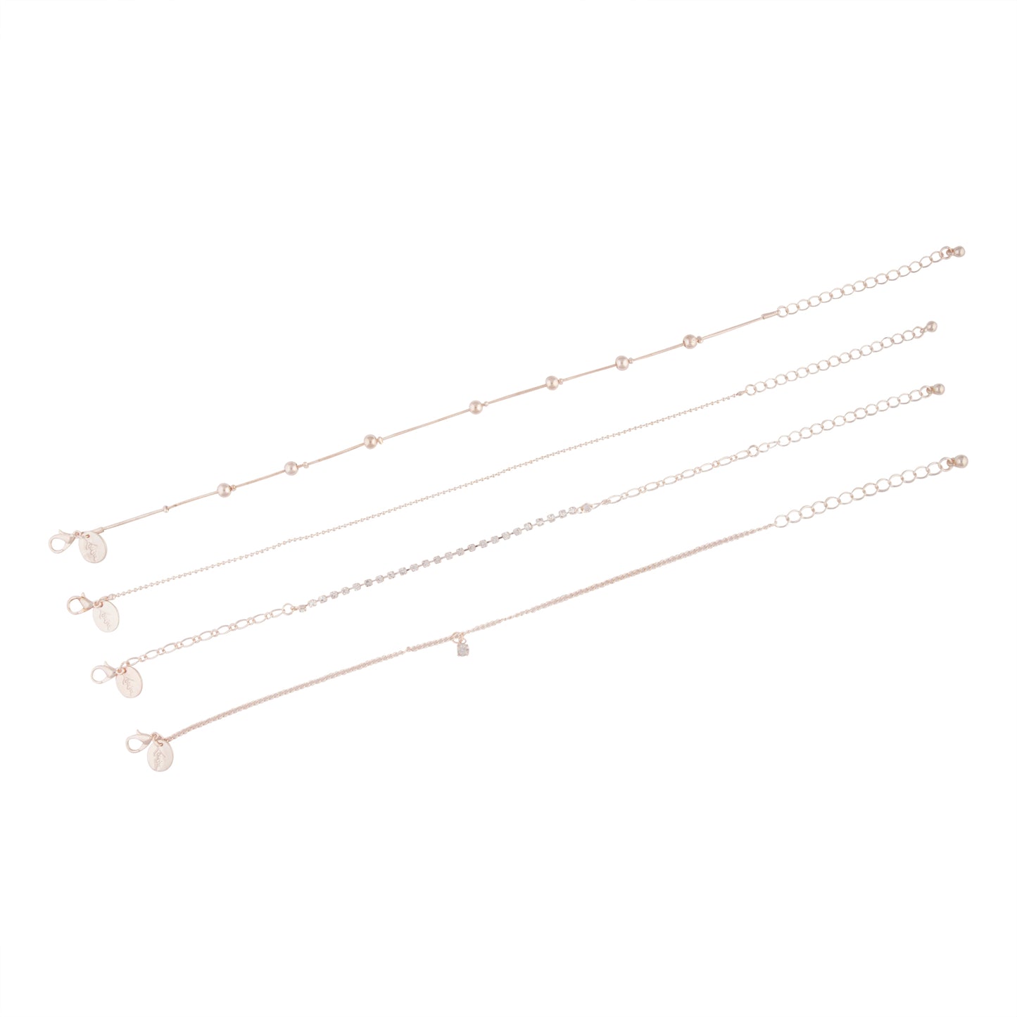 RGES RG BALL & DIA 4PK ANKLET
