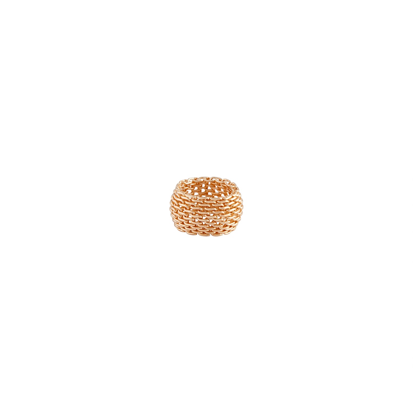 GOLD MESH BAND RING