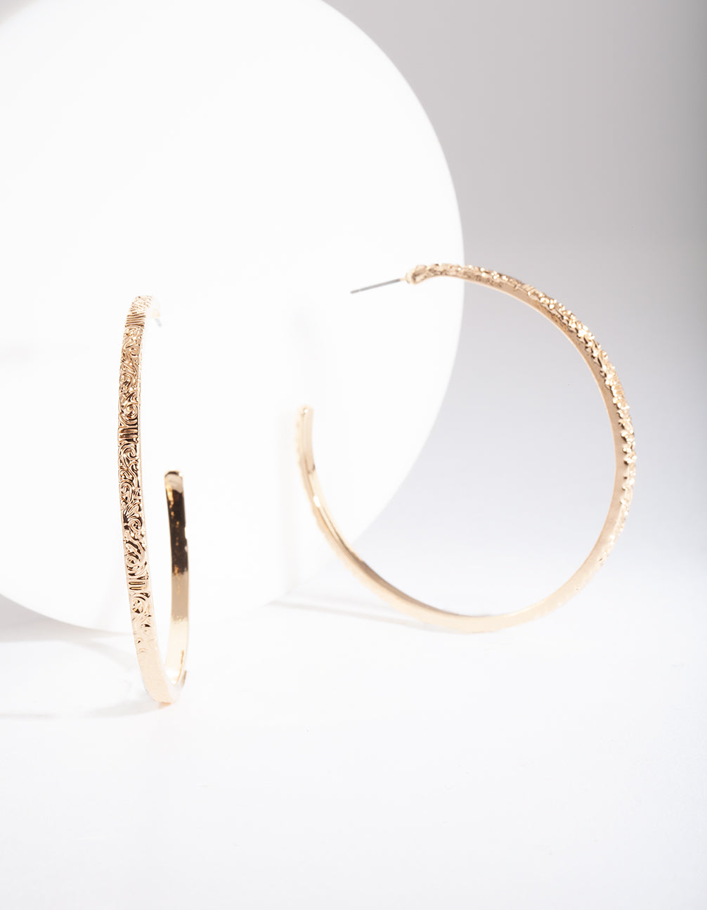 YLW SG STAMPED THIN HOOP ER