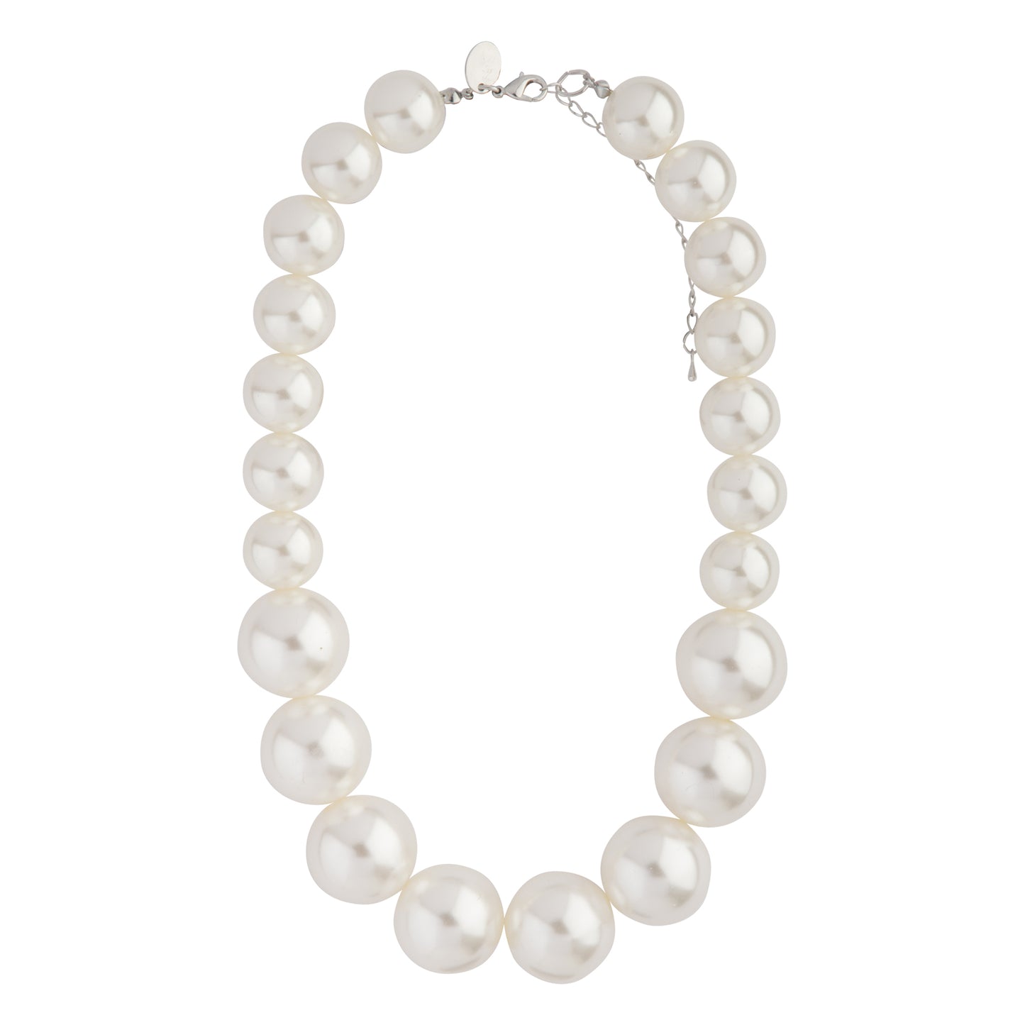 SHORT LARGE SINGLE STRAND PEARLY NECKLACE