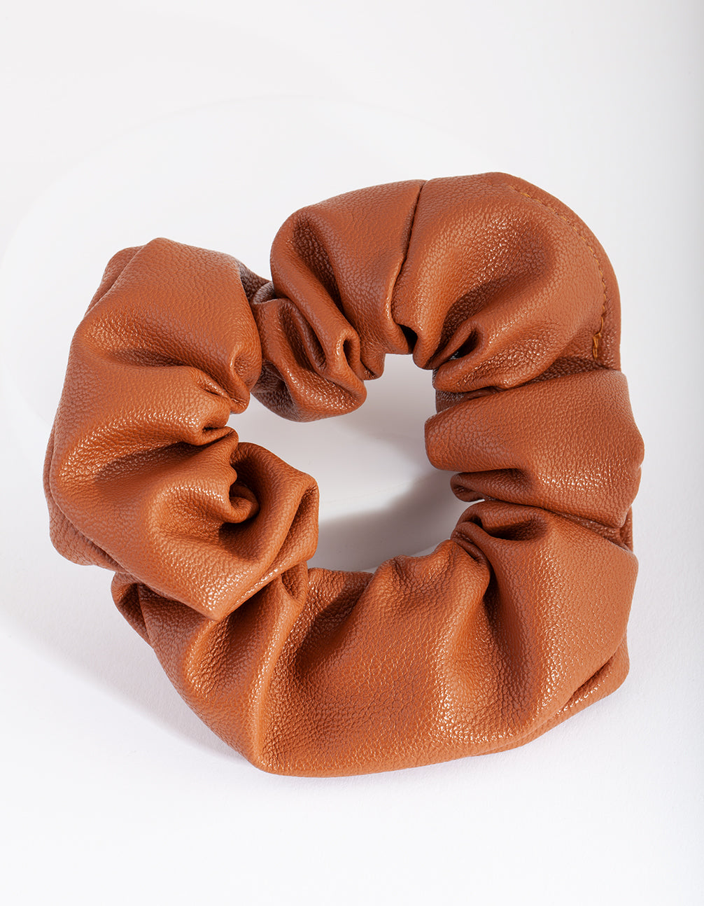 PSVS FB TAN PU SCRUNCHIE